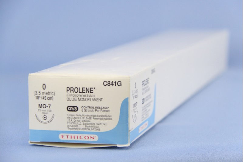 SUTURE, PROLENE BLU MONO 0 18"MO-7 (12/BX)