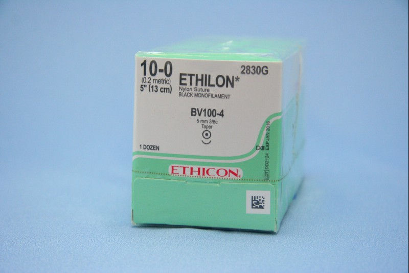 SUTURE, ETHILON BLK MONO 10-05" BV100-4 (12/BX)