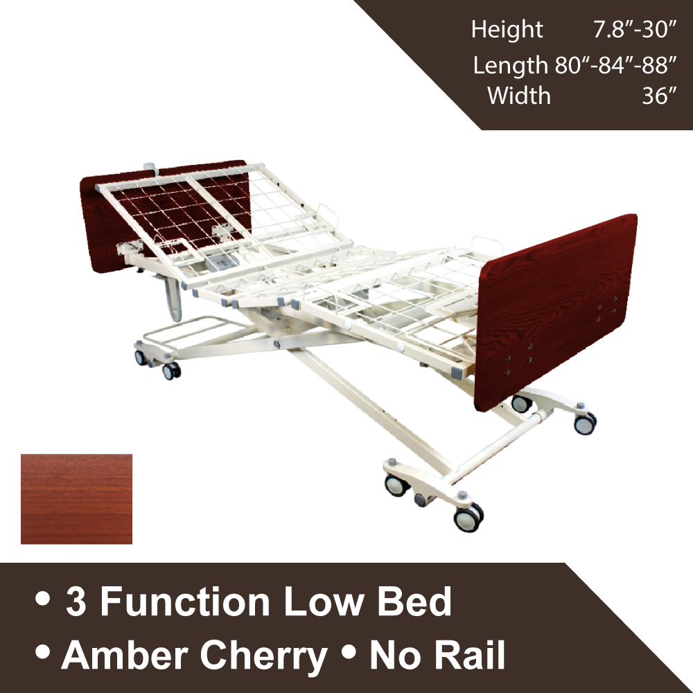 D200 LTC 3 FUNCTION LOW BED - WOOD BOARDS - CHERRY, 1PC/CS