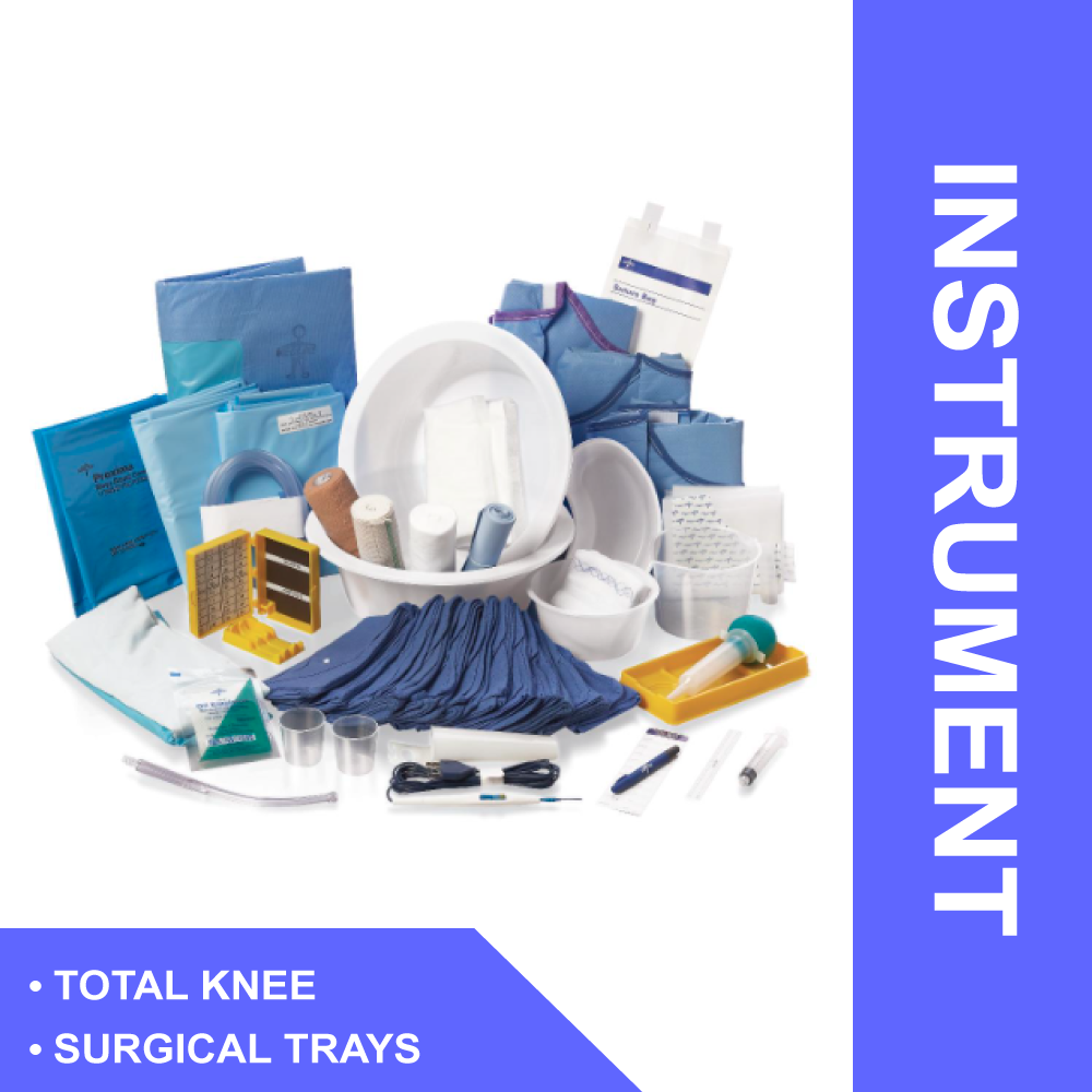 MEDLINE STERILE TOTAL KNEE STANDARD SURGICAL TRAYS, 3/CS