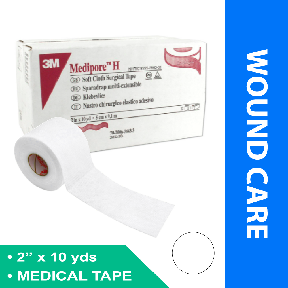 PERFORATED MEDICAL TAPE 3M™ H WHITE 2 INCH X 10 YARD SOFT CLOTH NONSTERILE