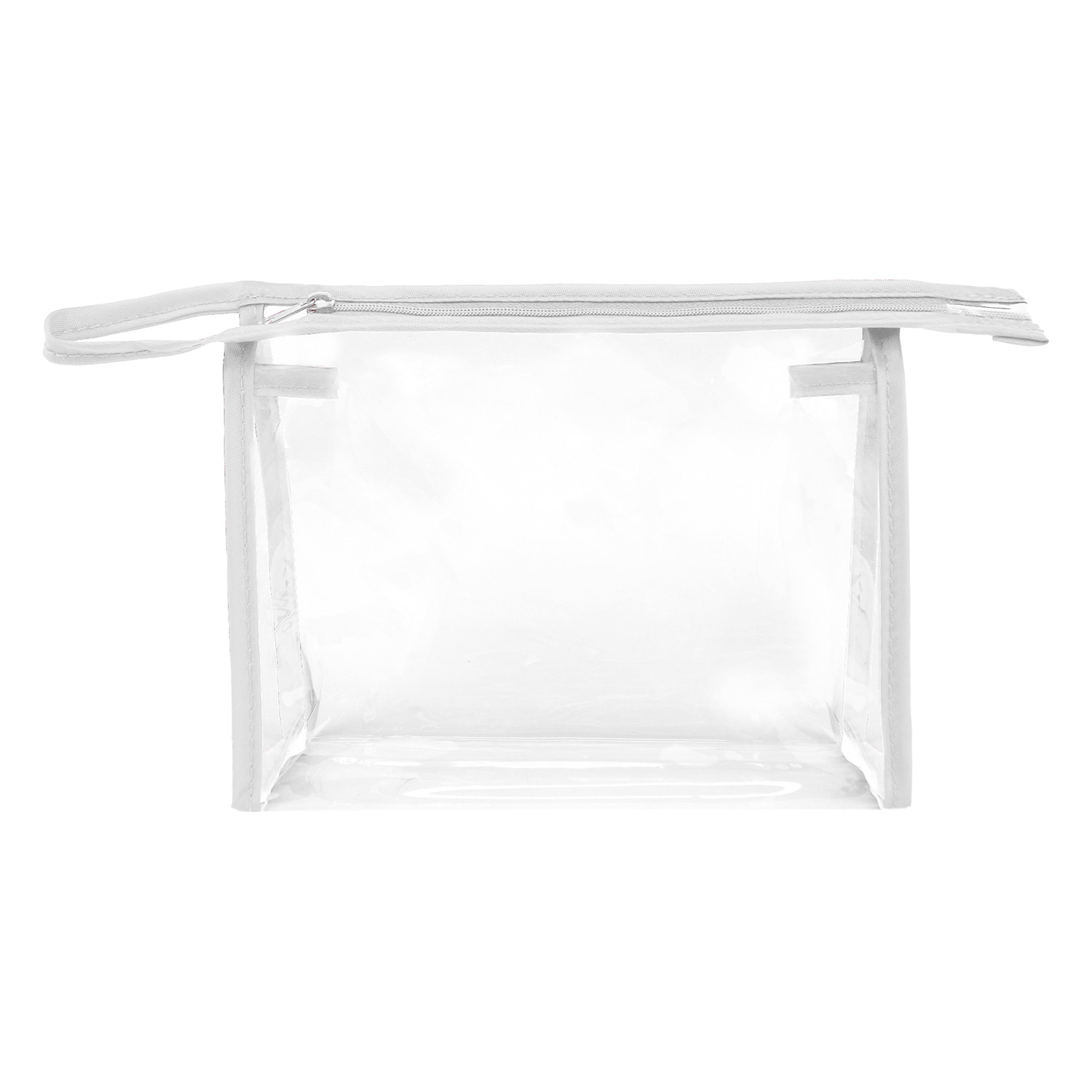 Clear PVC Security Pouch Bag - White