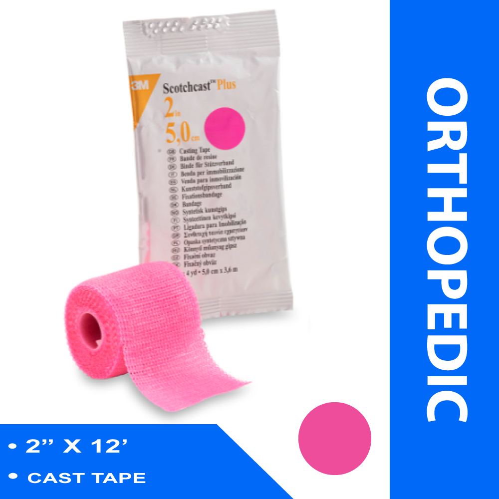 CAST TAPE 3M™ SCOTCHCAST™ PLUS 2 INCH X 12 FOOT FIBERGLASS / RESIN BRIGHT PINK