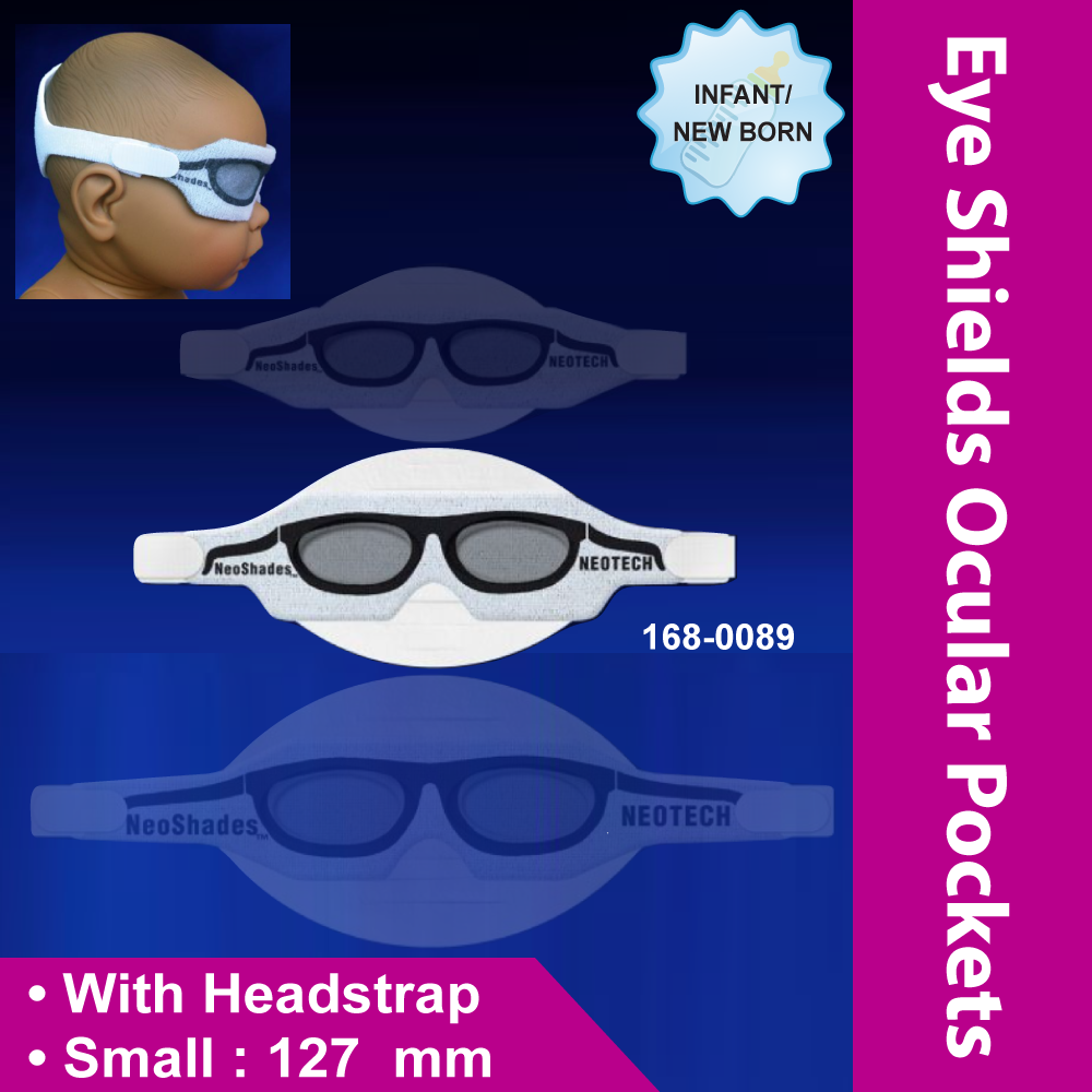 NEOSHADES WITH HEADSTRAP & OCULAR POCKETS SMALL,50/BOX