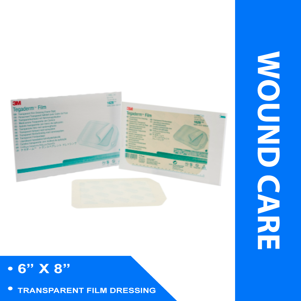 TRANSPARENT FILM DRESSING 3M™ 6 X 8" FRAME STYLE DELIVERY RECTANGLE STERILE
