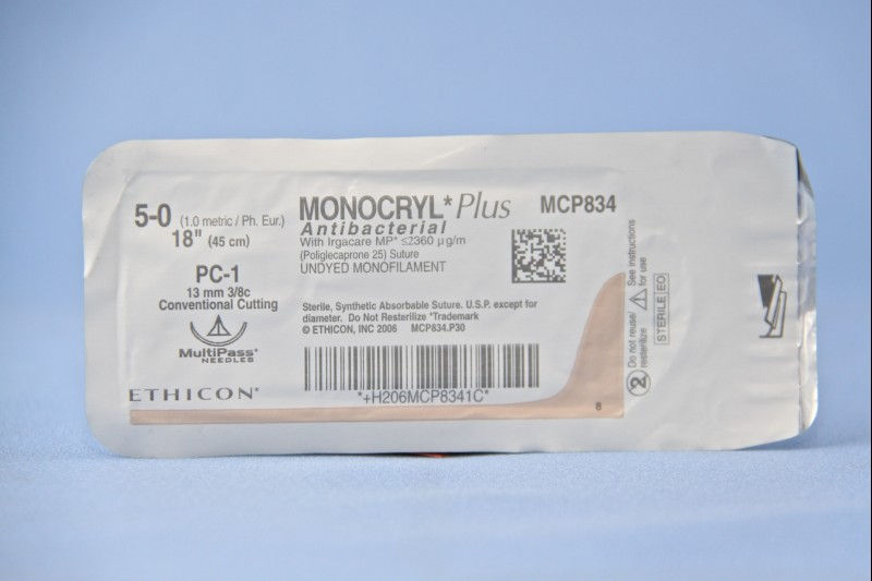 SUTURE, MONCRYL PLUS UD 5-0 PC-1 18" (12/BX)