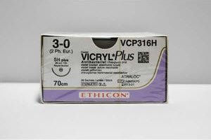 SUTURE, VICRYL+ VIO BR 3-0 27"SH (36/BX)