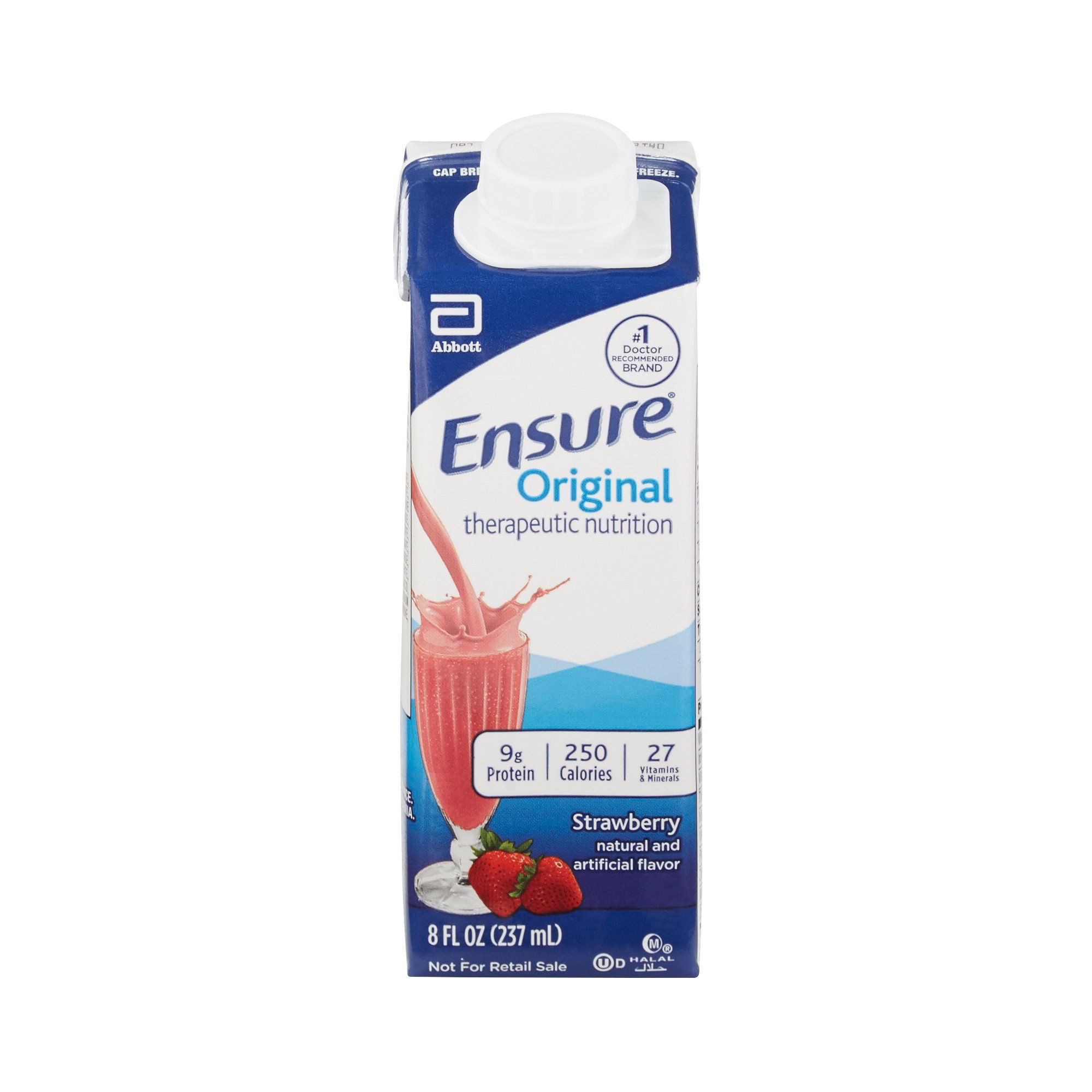Original Therapeutic Nutrition Shake Strawberry Flavor Liquid 8 oz. Reclosable