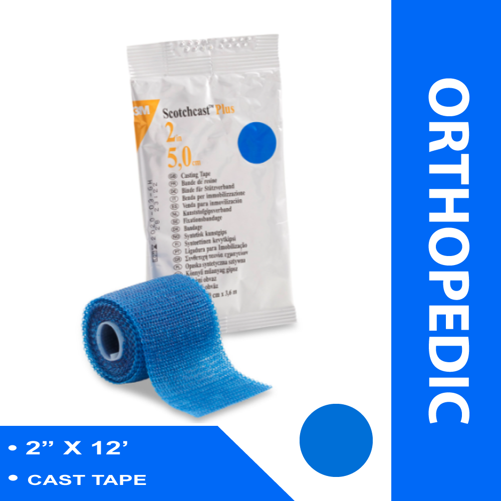 CAST TAPE 3M™ SCOTCHCAST™ PLUS 2 INCH X 12 FOOT FIBERGLASS / RESIN BLUE