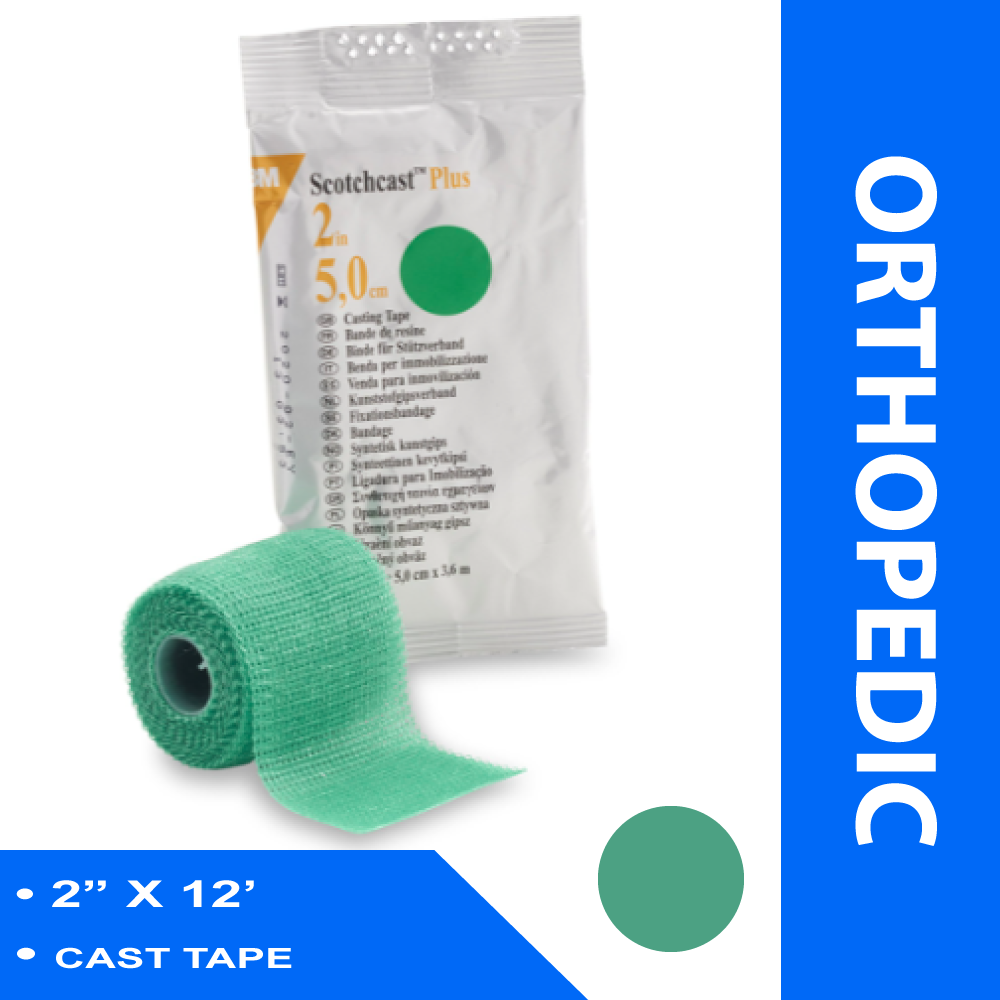 CAST TAPE 3M™ SCOTCHCAST™ PLUS 2 INCH X 12 FOOT FIBERGLASS / RESIN GREEN