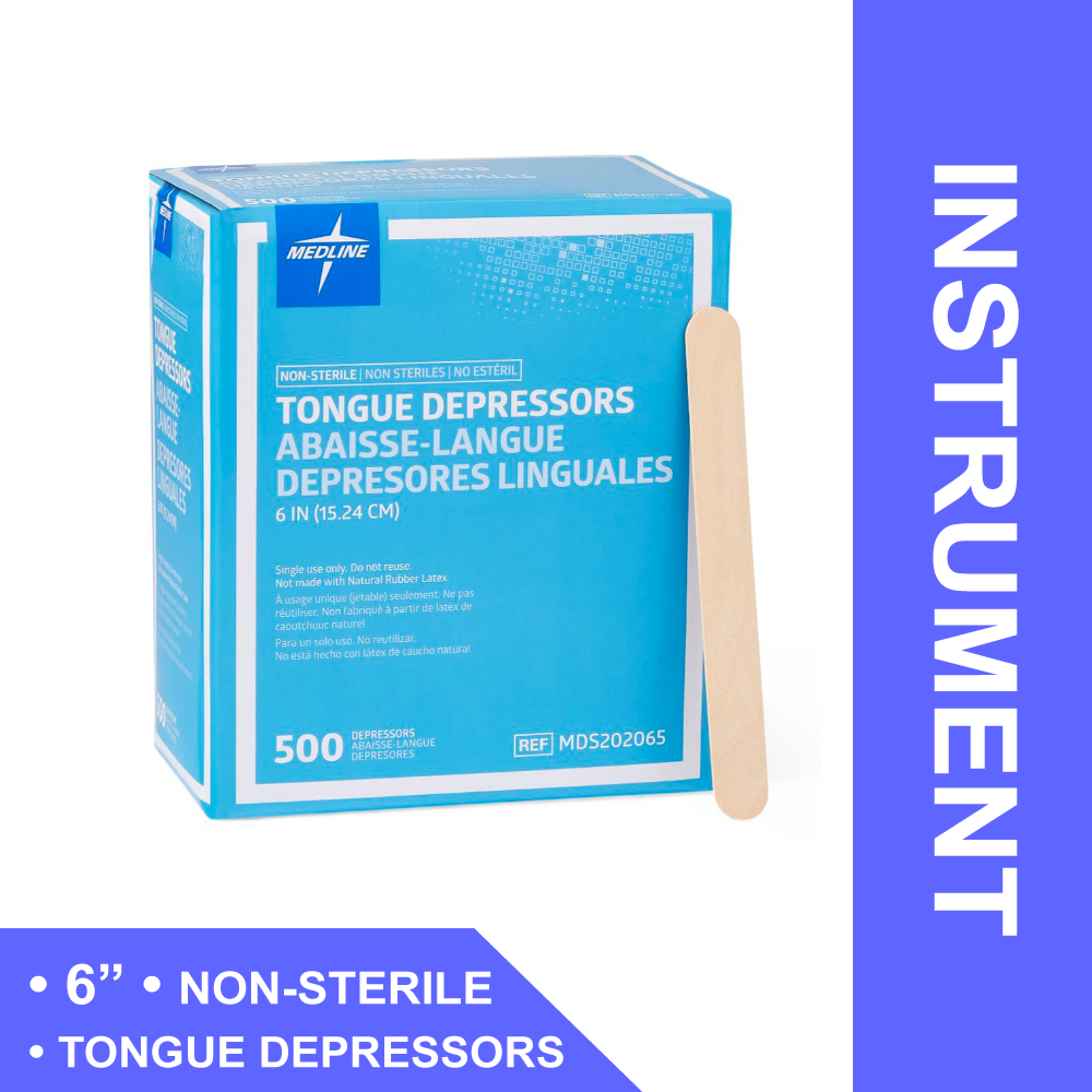 TONGUE DEPRESSOR 6 INCH LENGTH WOOD, NON-STERILE