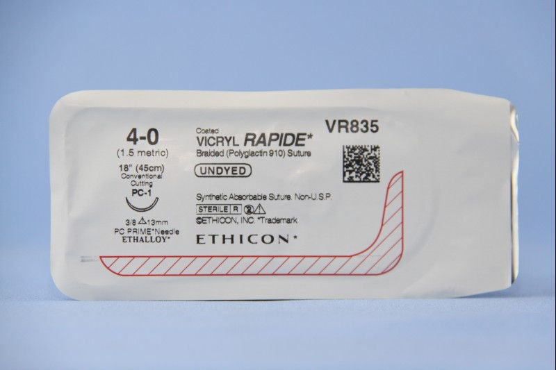 SUTURE, VICRYL RAPIDE UD 4-0 18" PC-1 (12/BX)