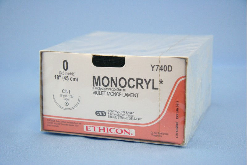 SUTURE, MONCRYL VIO MONO 0 18"CT-1 (12/BX)