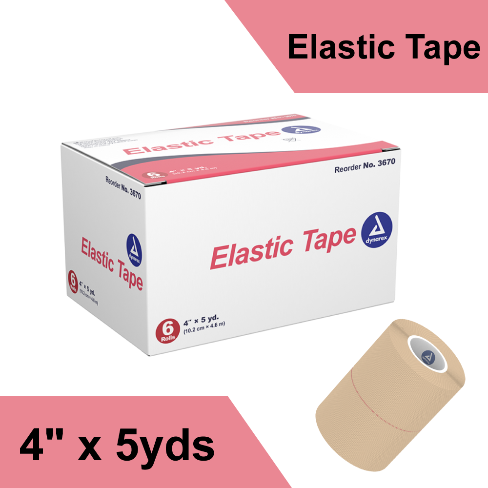 ELASTIC TAPE, 4" X 5 YD, 6/6/CS