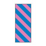 TAPE, INDENTIFICATION SHEET 1/4" BLUE/PINK DIAGNOL STRIPES