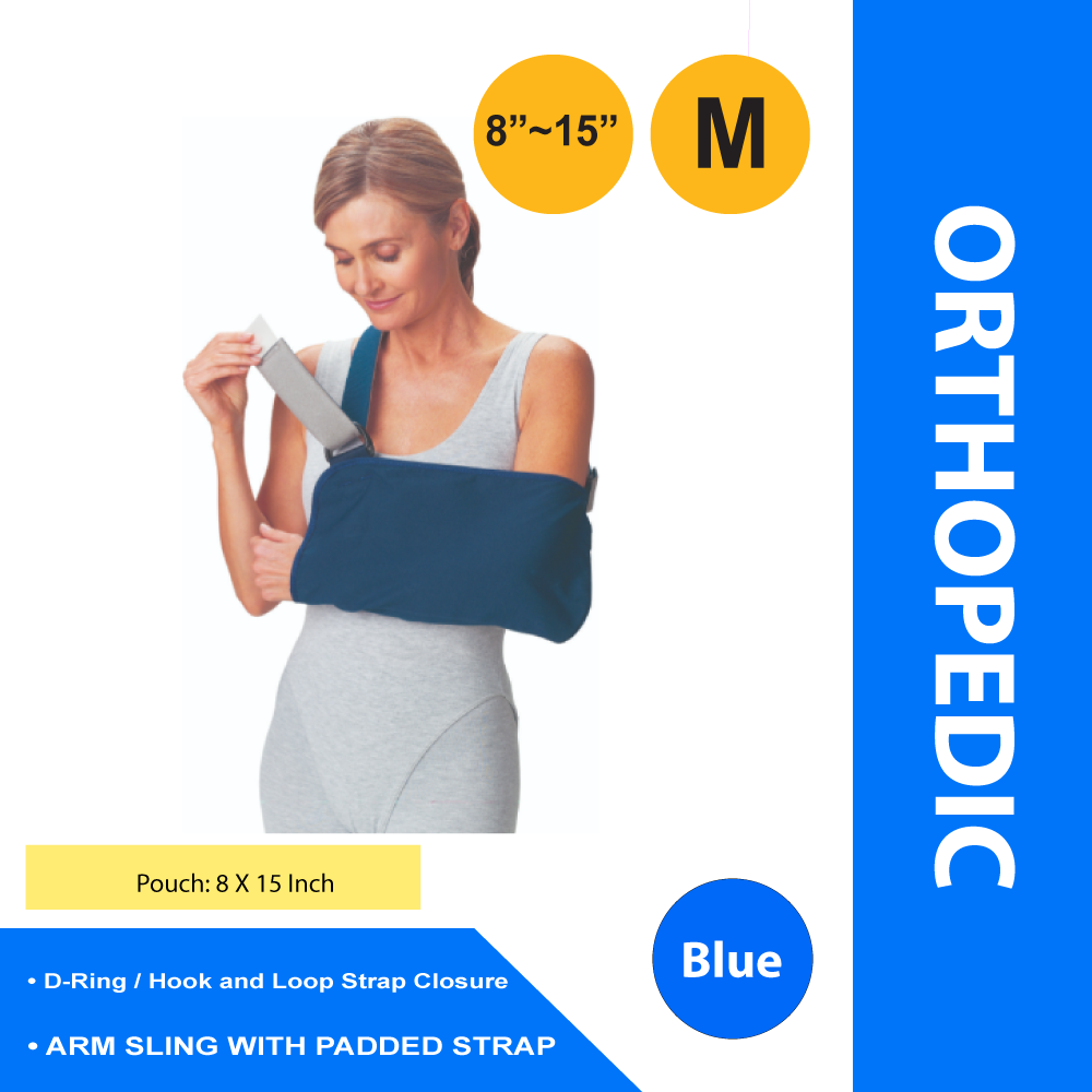 ARM SLING, VOGUE W/PADDED WIDESTRAP BLU MED