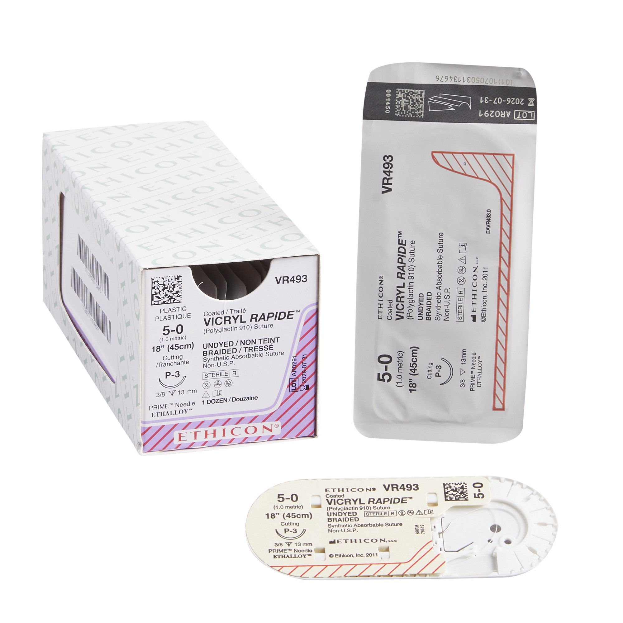 SUTURE, VICRYL RAPIDE UD 5-0 18" P-3 (12/BX)