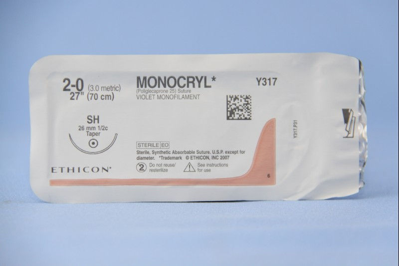 SUTURE, MONCRYL VIO MONO 2-0 27" SH (36/BX)