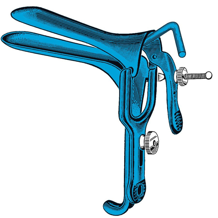 SPECULUM, VAGINAL GRAVES LOOP 90DEGREE BLU