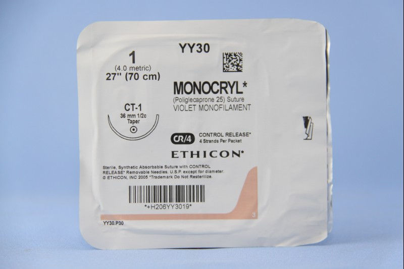 SUTURE, MONCRYL VIO MONO 1-0 27" CT-1 (12/BX)