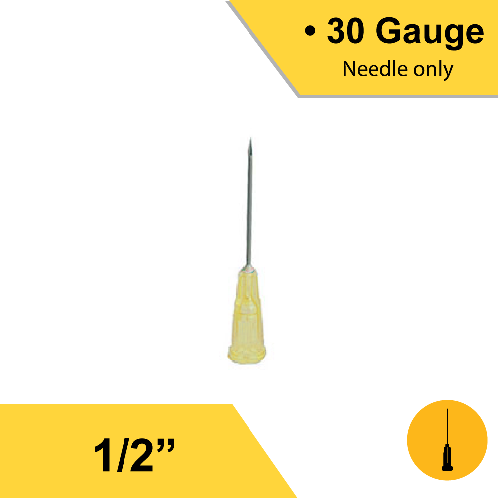 HYPODERMIC NEEDLE 30GX1/2" CONVENTIONAL 100/BX, 100 BX/CS