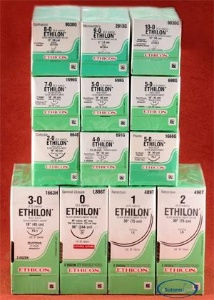 SUTURE, ETHILON BLK MONO 9-0 6"VAS100-4 (12/BX)