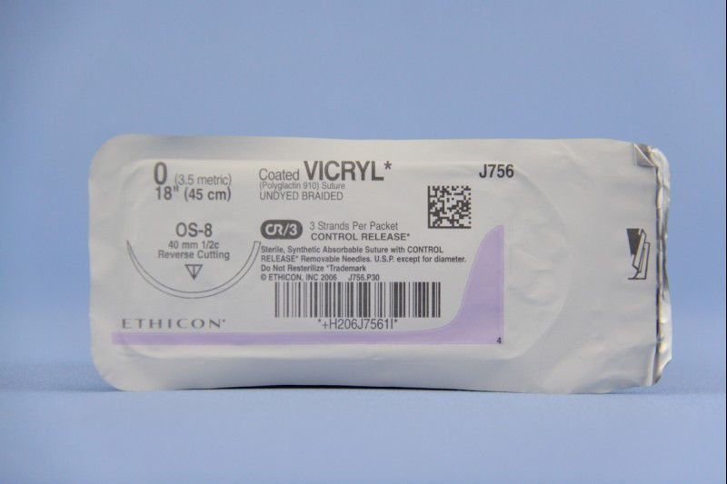 SUTURE, VICRYL UD BR CT 0 18" OS8 (24/BX)