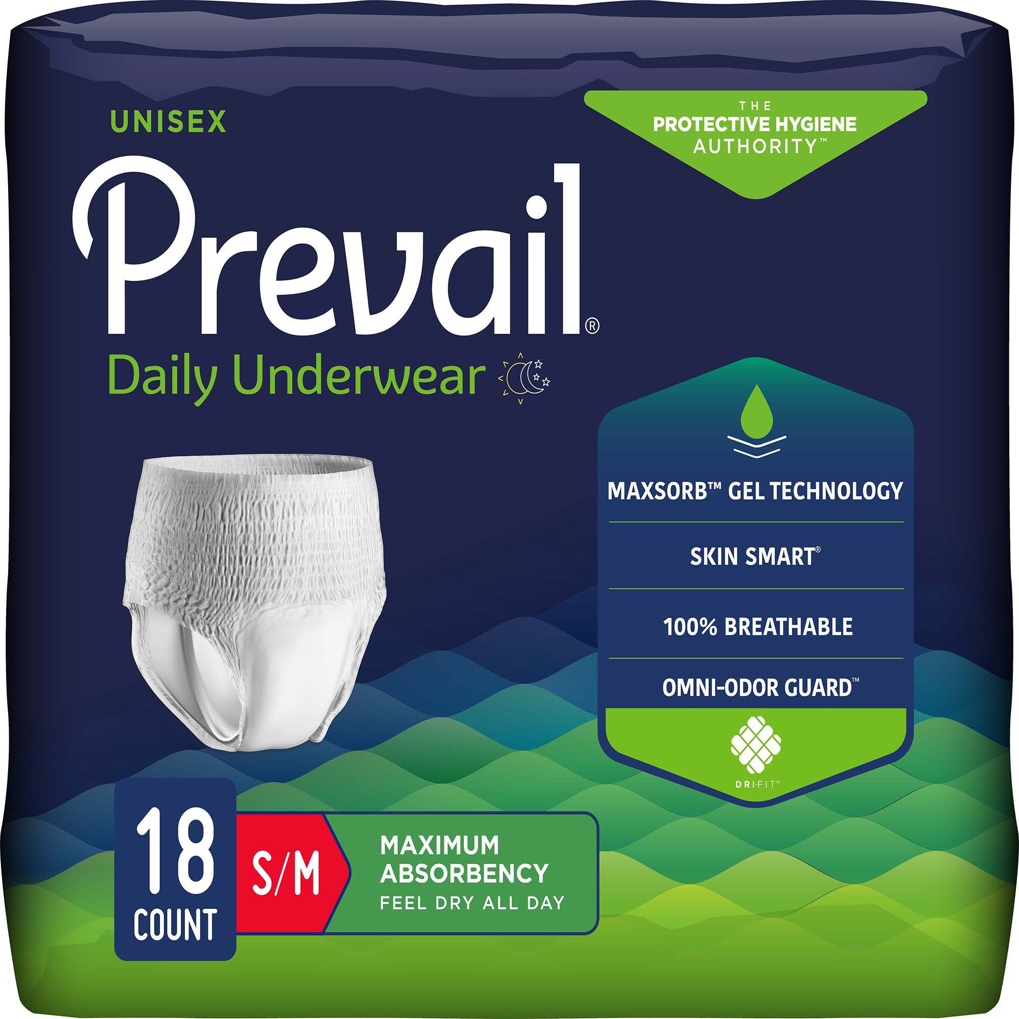 BRIEF, PULL-ON SUPR ABSRB SM-MED (18/PK)