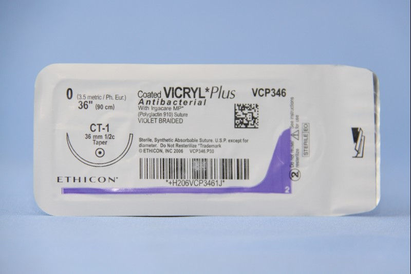 SUTURE, VICRYL+ VIO BR 0 36" CT-1 (36/BX)