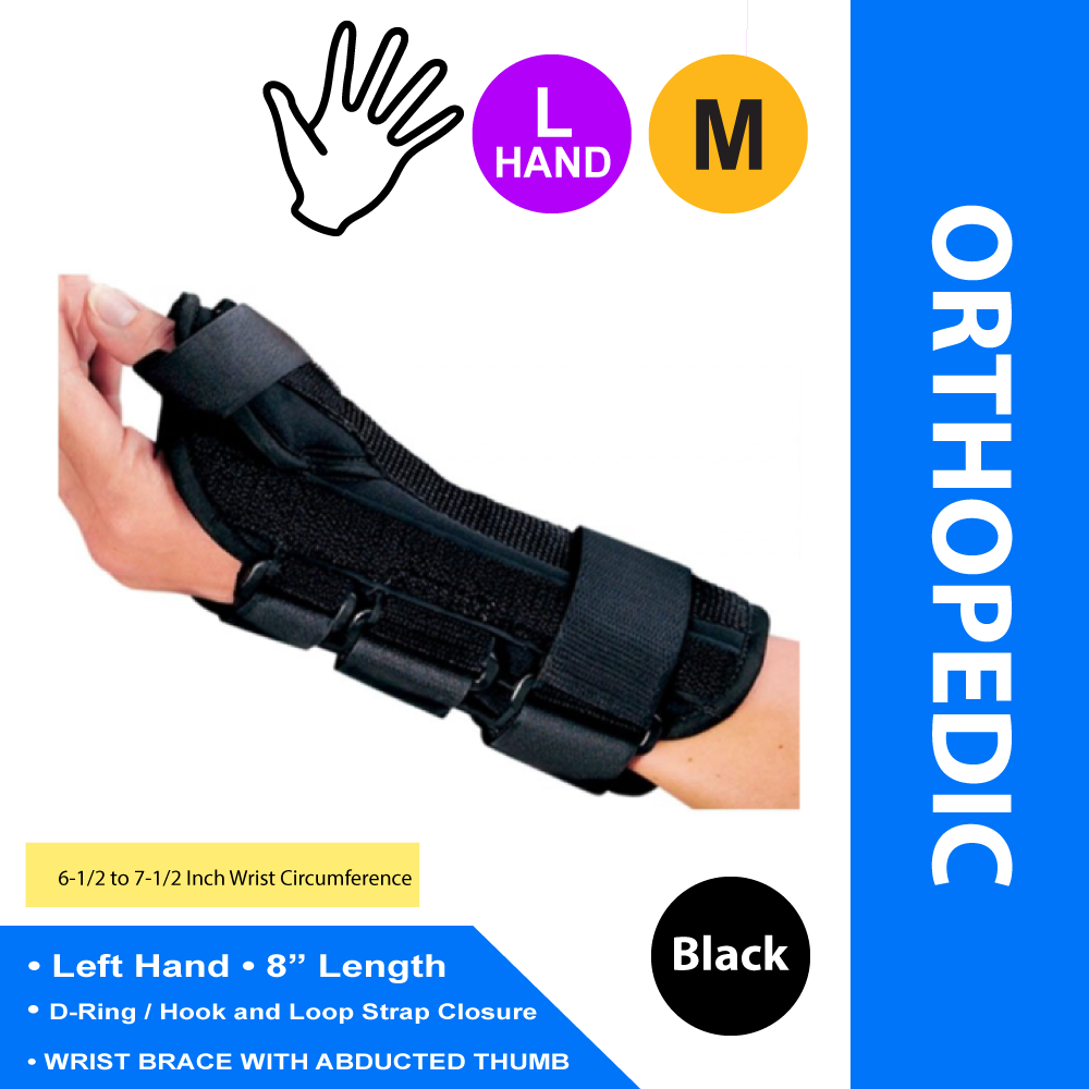 WRIST SUPPORT, W/ABDUCTED THUMB LT MED