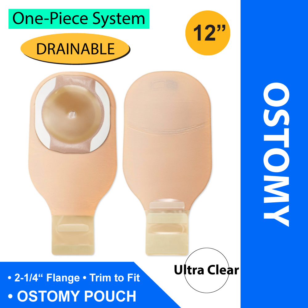 POUCH, SKIN PREMIER CERA PLUS BARRIER W/TAPE DRNBL 64MM 2-1