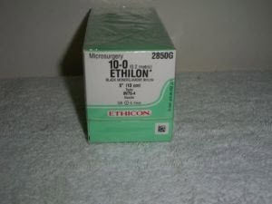 SUTURE, ETHILON BLK MONO 10-05" BV75-4 (12/BX)