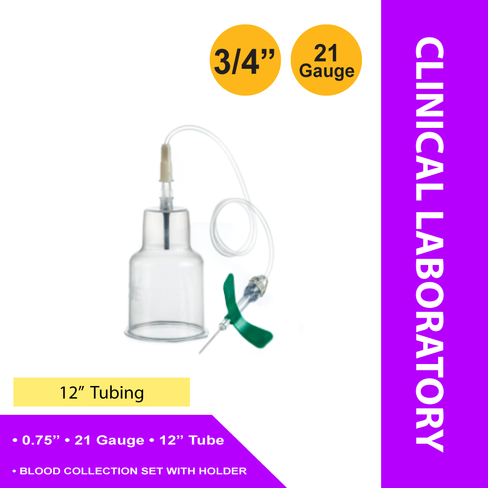COLLECTION SET, BLOOD SAFETY 21GX3/4" 12" TU (24/BX 10BX/CS)