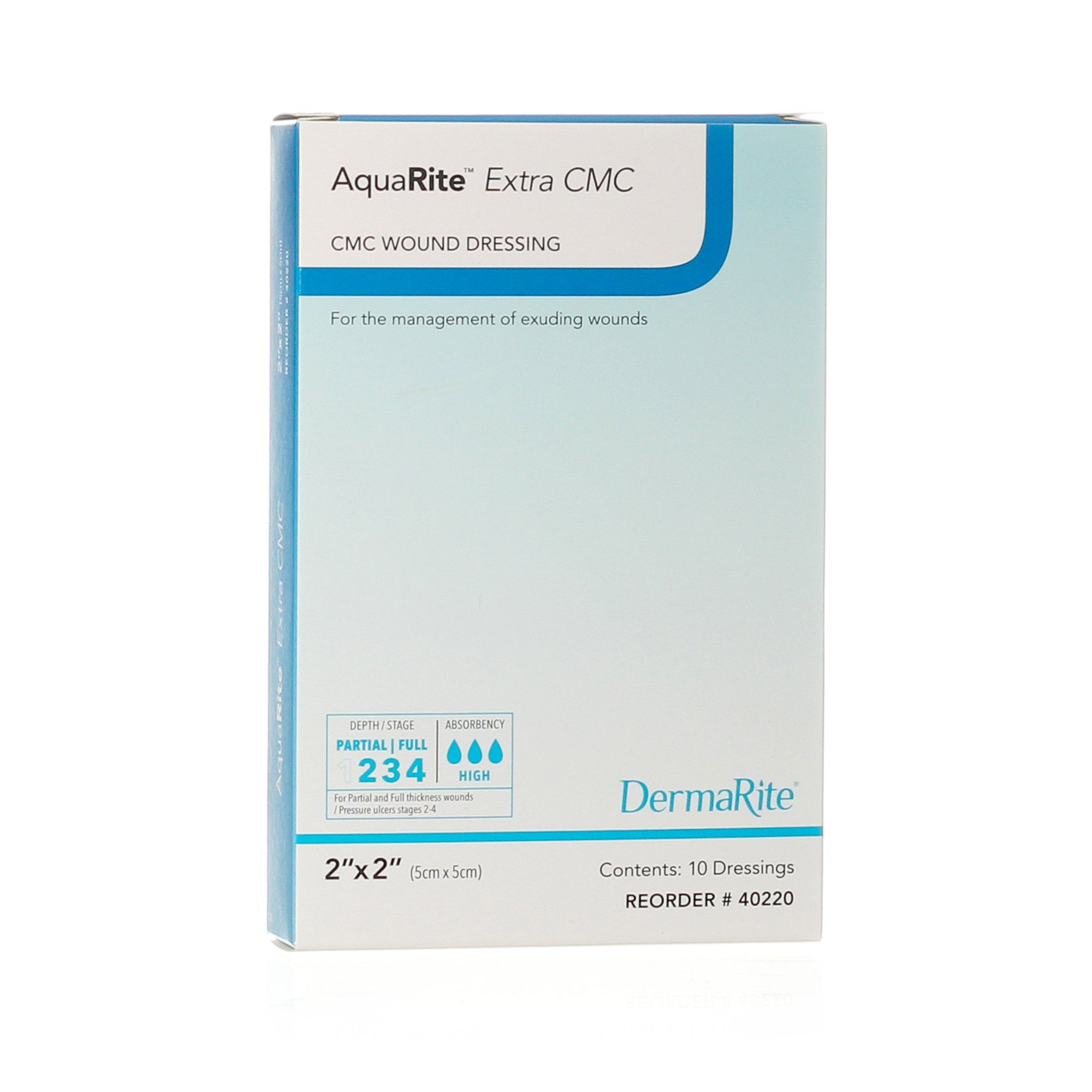 DRESSING, WND AQUARITE EXTRA CMC 2"X2" (10/BX)
