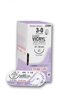 SUTURE, VICRL+ ANTIBAC UD BR 4-0 27" FS-1 (36/BX)