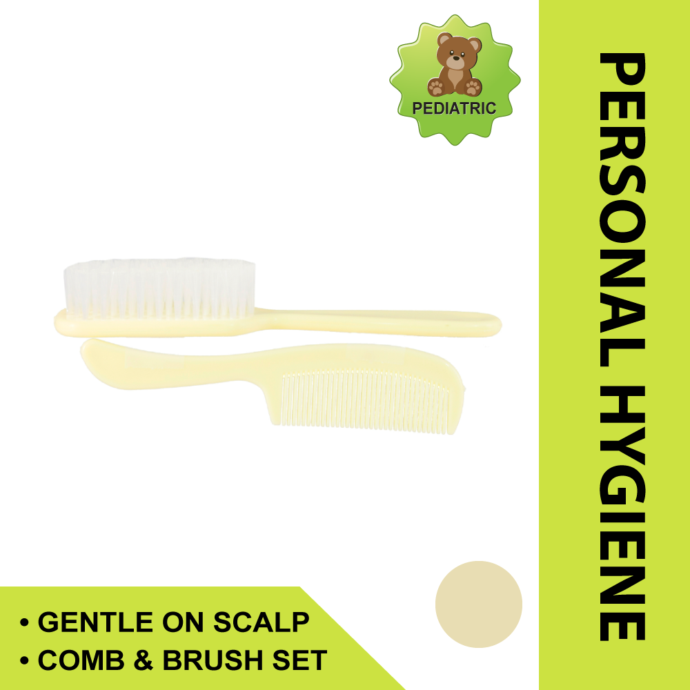 BABY COMB & BRUSH SET, IVORY
