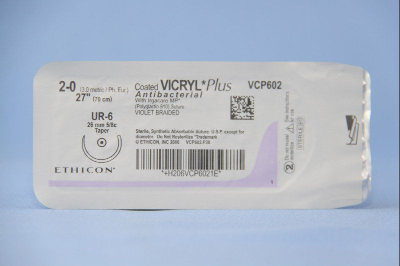 SUTURE, VICRYL+ VIO BR 2-0 27"UR-6 (36/BX)