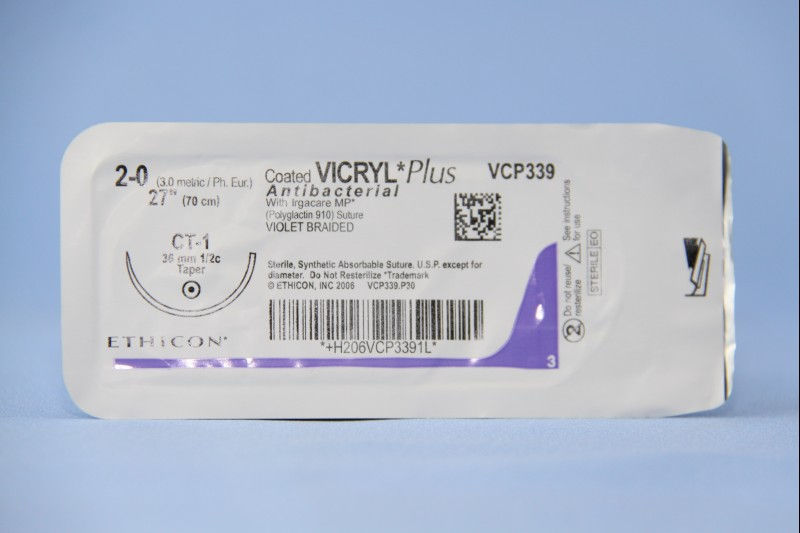 SUTURE, VICRYL+ VIO BR 2-0 27"CT-1 (36/BX)