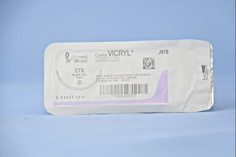 SUTURE, VICRYL UD BR CT 0 36" CTX (36/BX)