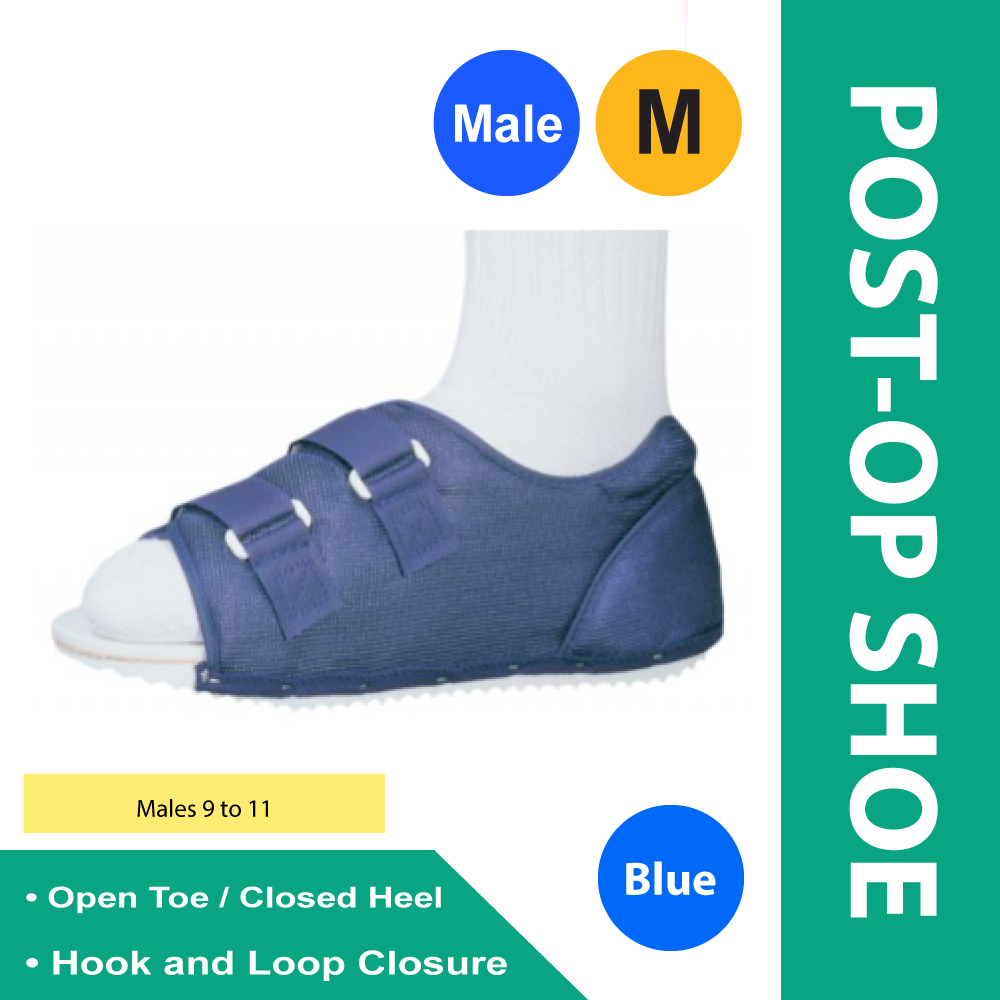 SHOE, POST-OP VELCRO OPEN-TOE MALE MED