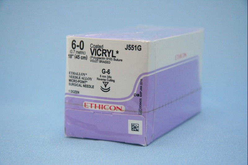 SUTURE, VICRYL VIO BR CT 6-0 18" G6 (12/BX)