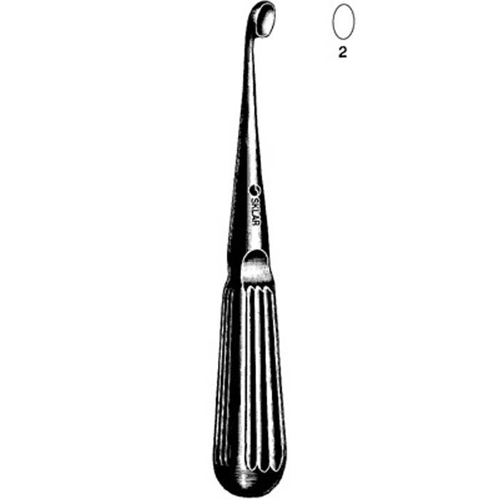 CURETTE, BONE BRUNS OVAL SZ2