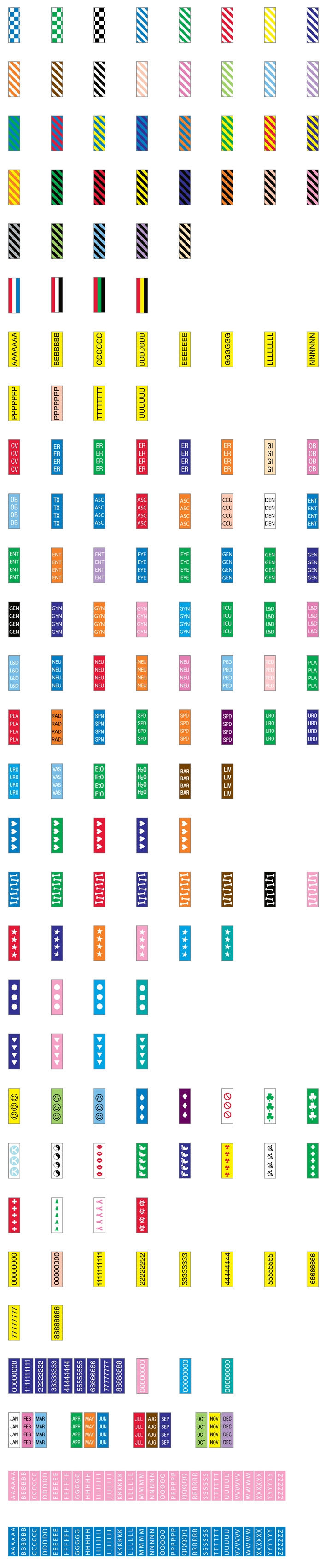 TAPE, ID INSTR STRIPES WHT/PUR8.5"X11" SHEET