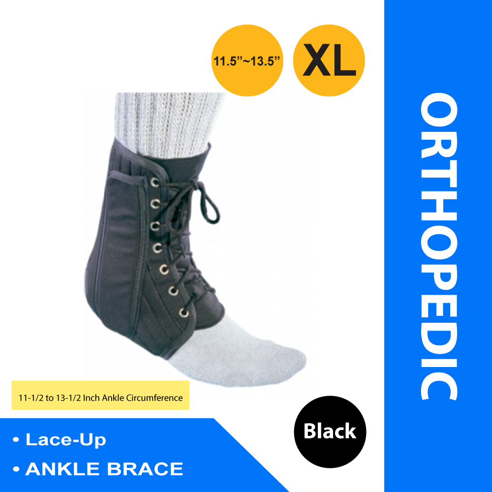 ANKLE BRACE, CANVAS LACE-UP XLG