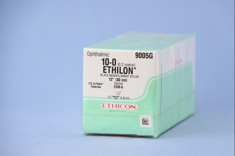 SUTURE, ETHBND BLK MONO 10-0 12" CSM6 (12/BX)