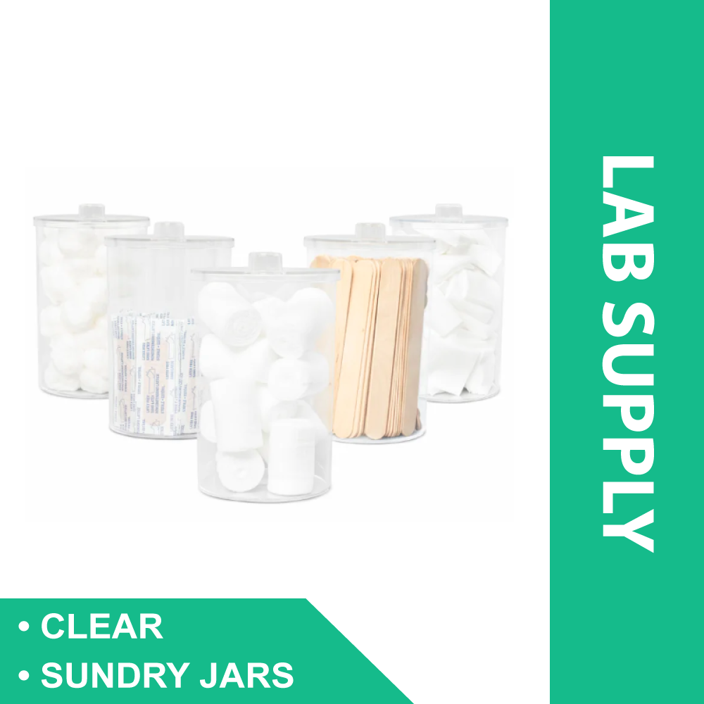 PLASTIC SUNDRY JARS,UNLABELED