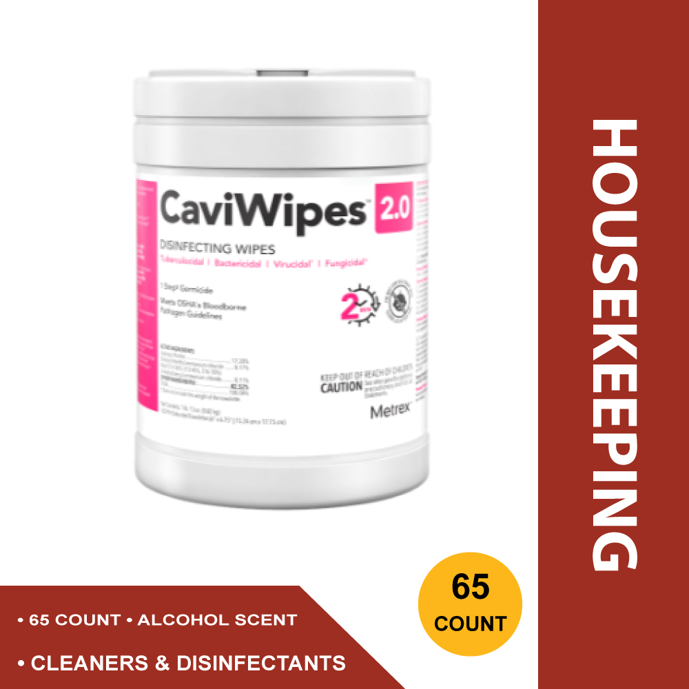 WIPE, WET DISINF CAVIWIPES 65 TOWELETTES 9"X12" (12/CS)