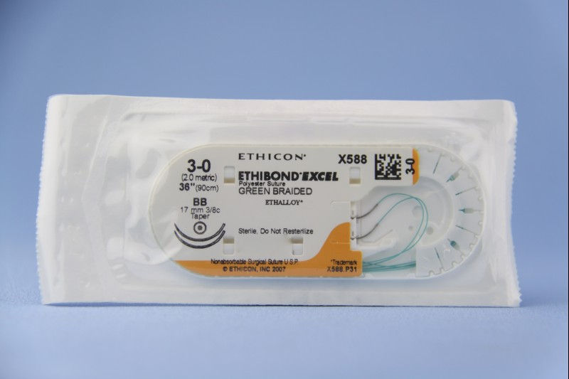 SUTURE, ETHBND GRN BR 3-0 36" BB B588H (36/BX)