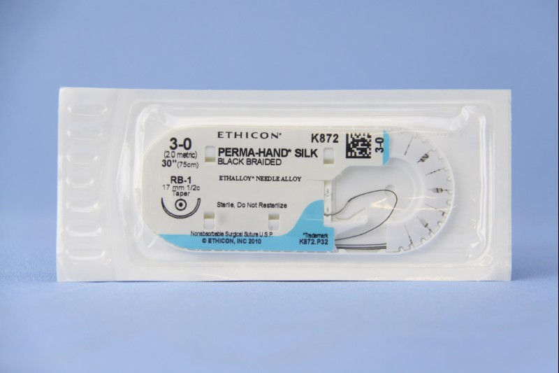 SUTURE, SILK BLK BR 3-0 30" RB-1 (36/BX)