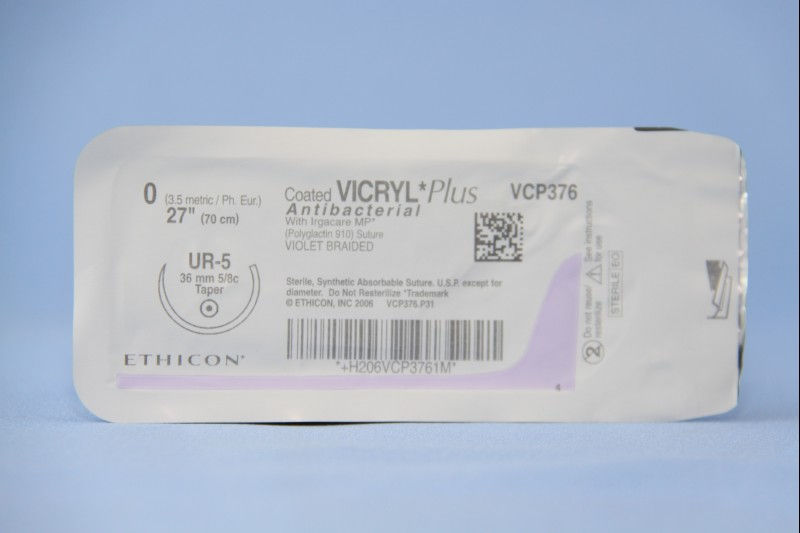 SUTURE, VICRYL+ANTIBAC VIO BR 0 27" UR-5 (36/BX)